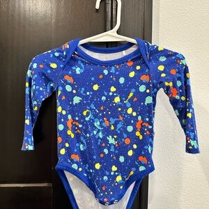 Little sleepies Colorful Splatter Long Sleeve Kids One Piece